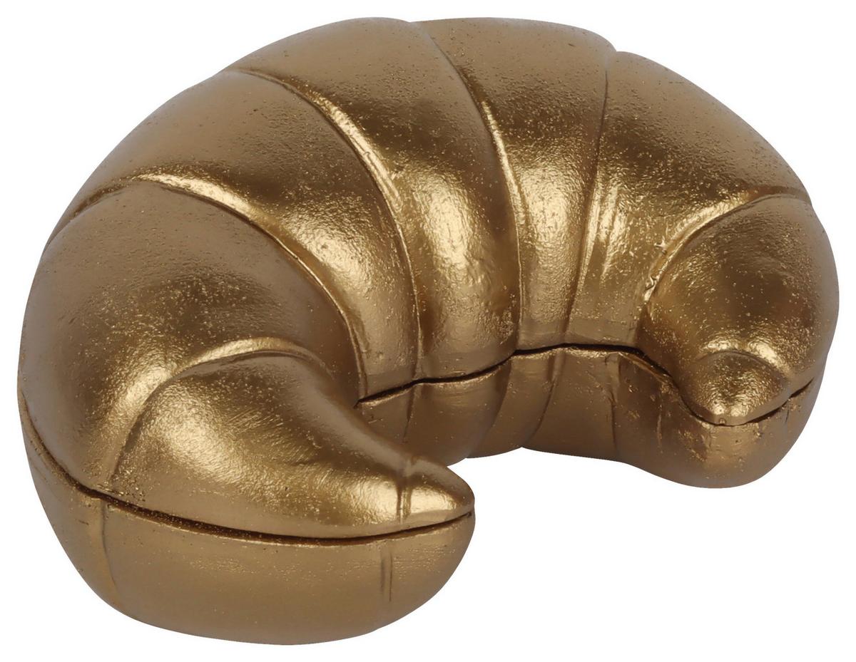 Dekobox Croissant Goldbraun - Goldbraun, Naturmaterialien (15/10/8cm) - Mömax