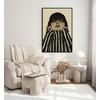 CANVASTAVLA DENISE SMALL - beige/svart, Modern, trämaterial/textil (60/90cm) - Premium Living