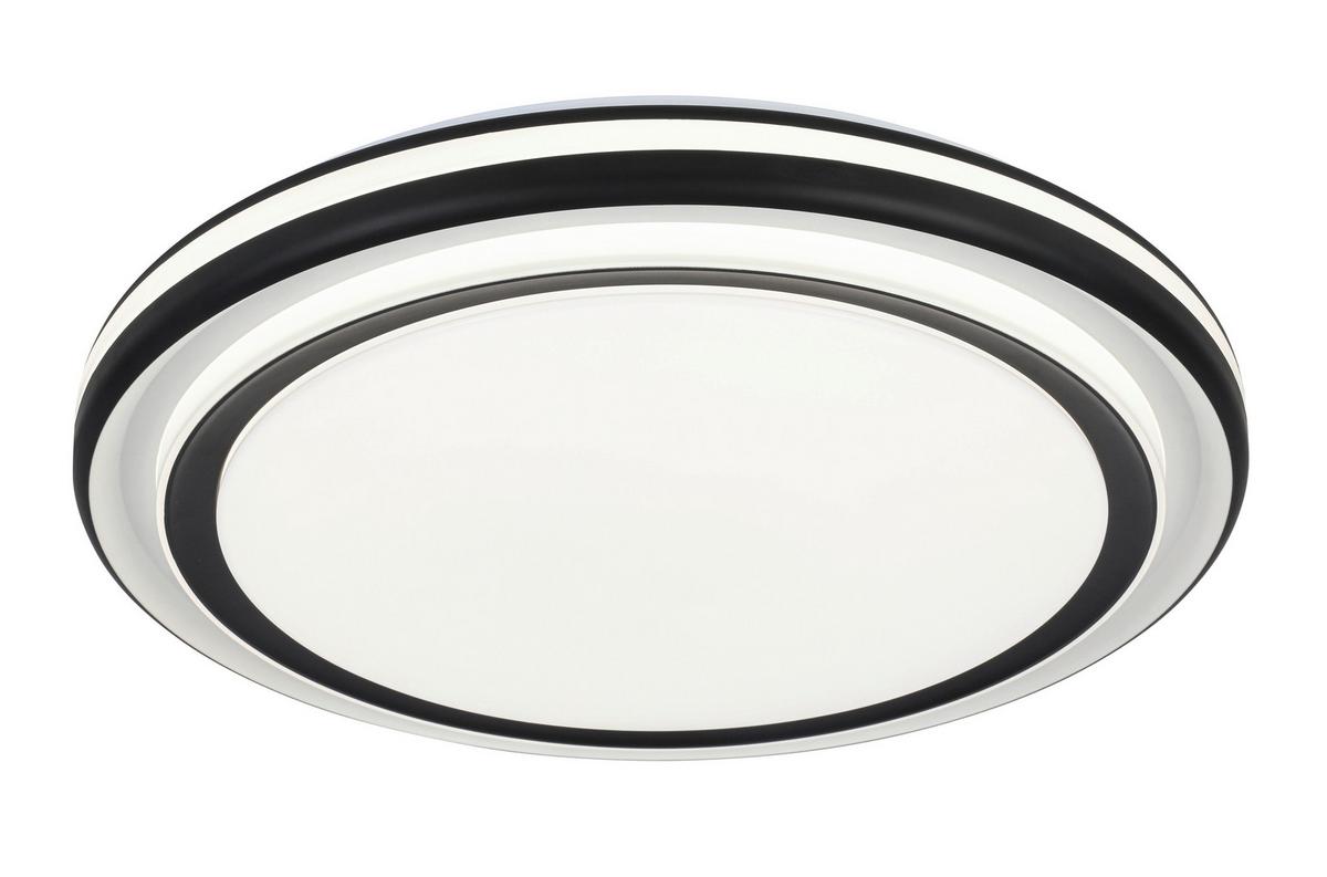 Led Mennyezeti Lámpa Huny - fekete/fehér, Modern, műanyag/fém (65/9cm) - Mömax