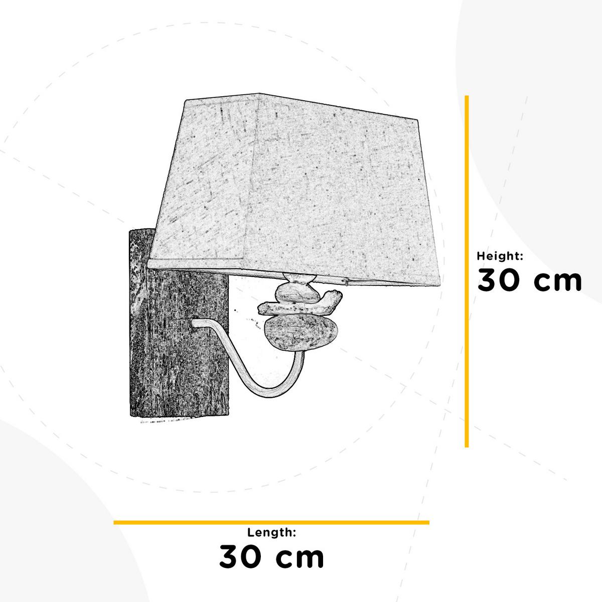 Wandleuchte Seregon Schwarz/Weiß max. 22 Watt - Schwarz/Weiß, KONVENTIONELL, Textil/Stein (30/30/27cm)