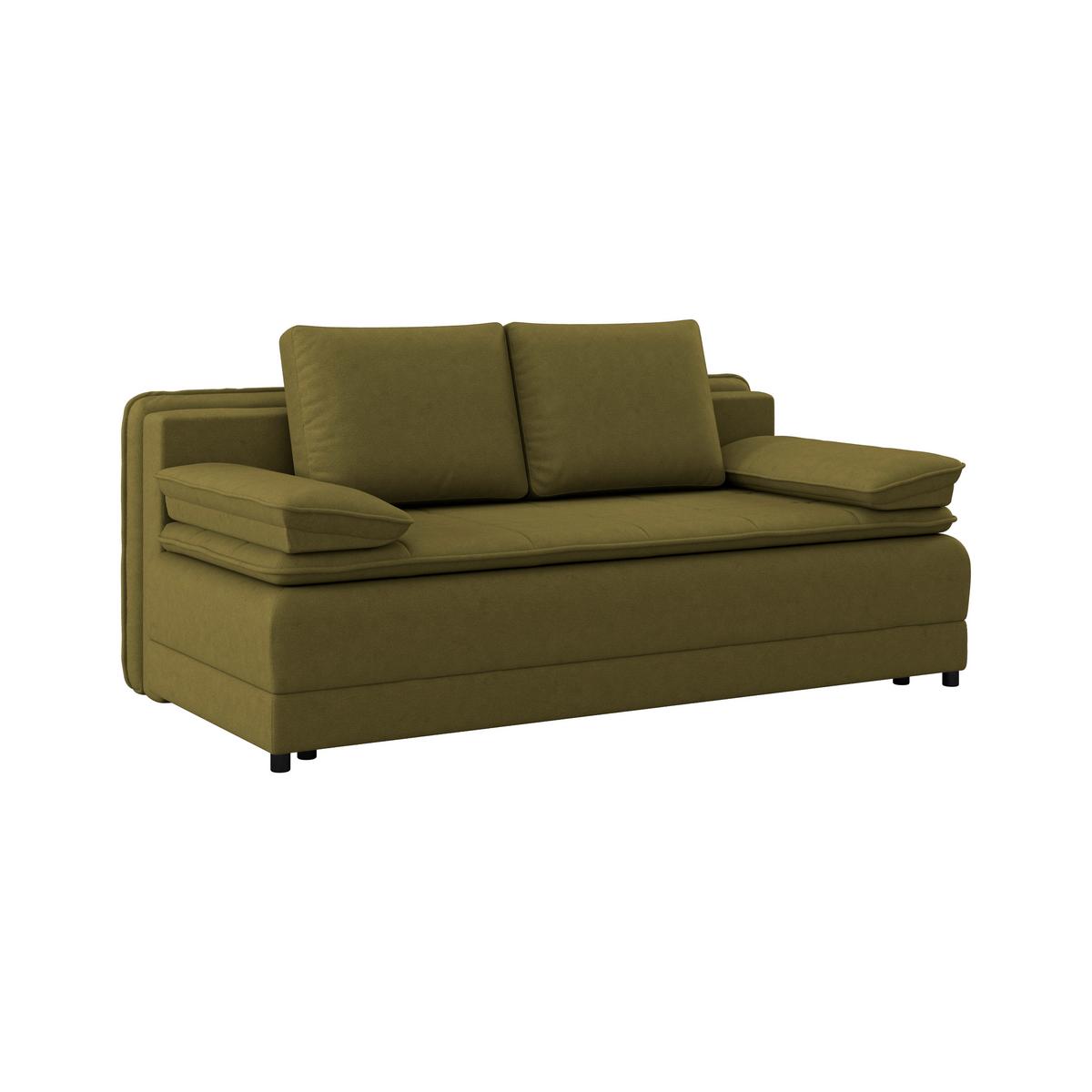 Canapea extensibila ALICE - măsliniu, Modern, textil (202/73-92/105cm) - Modern Living