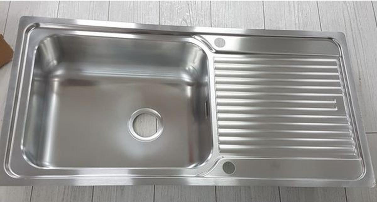 Pomivalno Korito A Line - barve nerjavečega jekla, Moderno, kovina (100/50cm) - Mömax