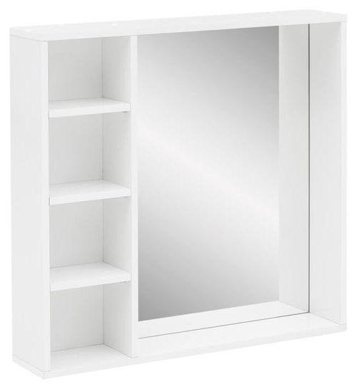 Badezimmerspiegel "Edia" , weiß - Weiß, MODERN, Glas/Holzwerkstoff (73,3/73,2/15,8cm) - MID.YOU