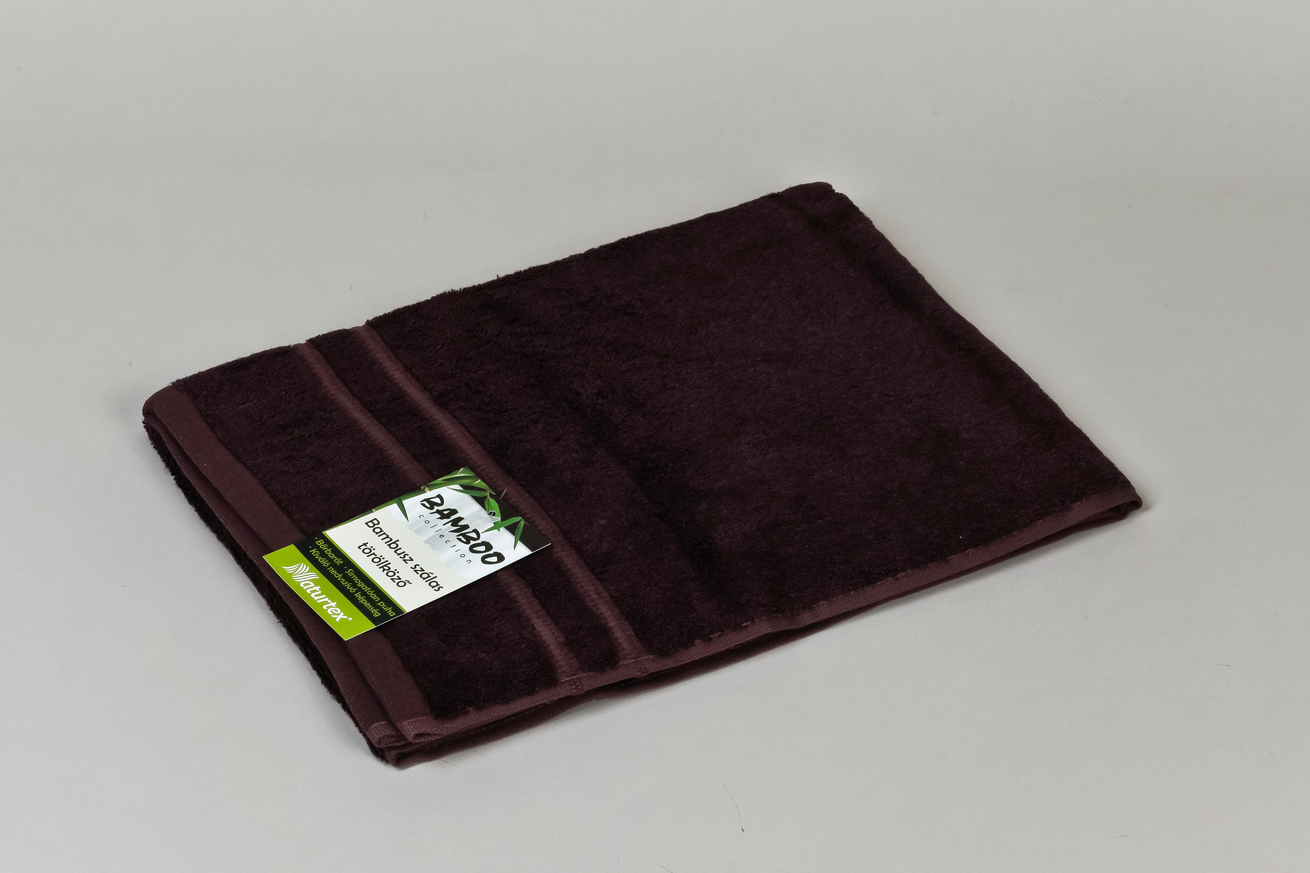 Törölköző Bambuszos 50/100 - világosbarna, textil (50/100cm)