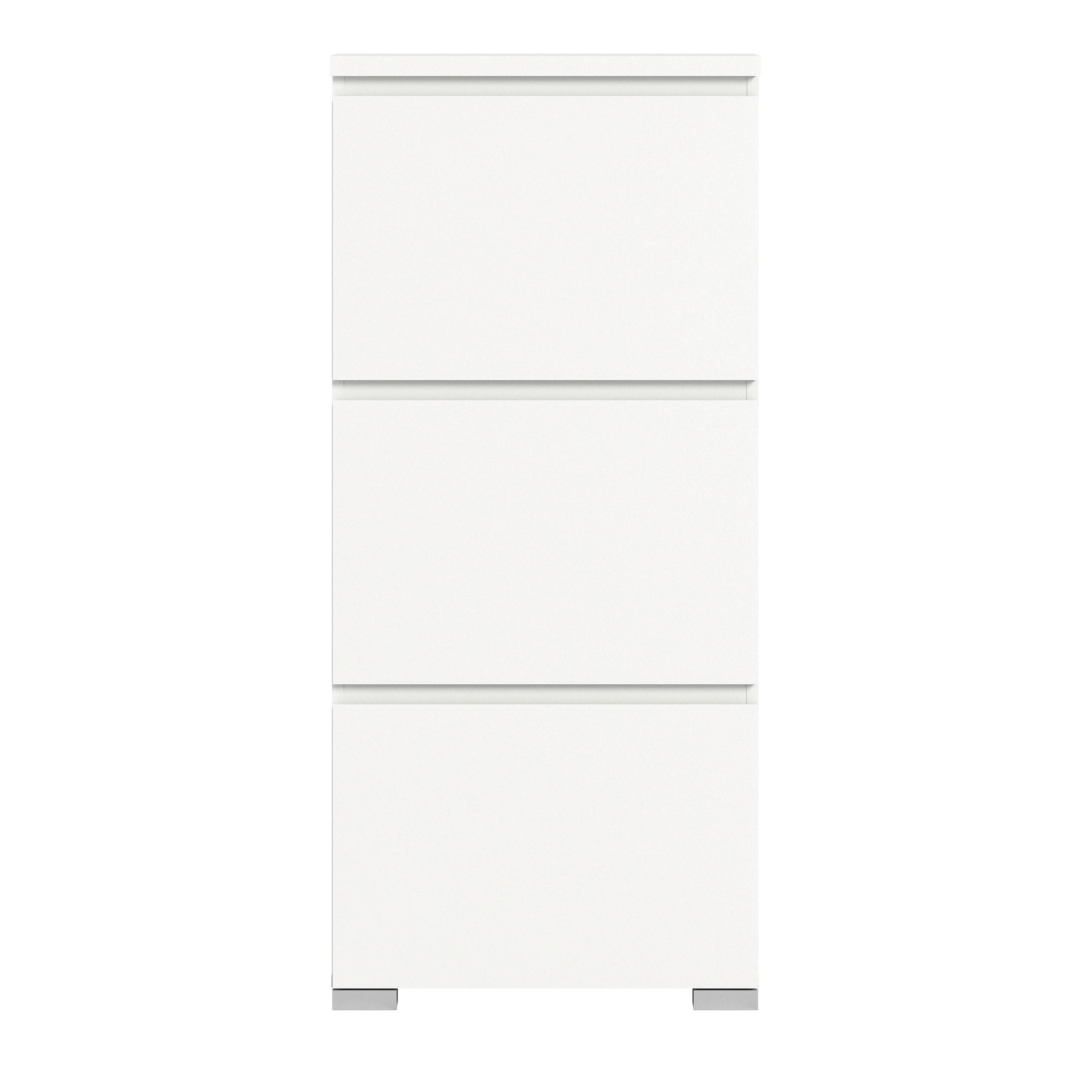 Omara Za Čevlje Shoelove, Bela - srebrne barve/bela, Moderno, leseni material (60/133/18cm) - Mömax