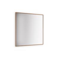 LUSTRO ŚCIENNE RIVA - kolor dębowy, Natur, drewno/szkło (80/80/3cm) - Linea Natura