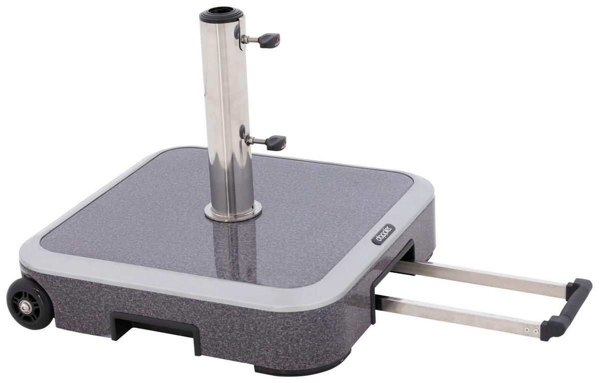 Sonnenschirmständer Expert Trolley Sockel 50kg Grau - Grau, KONVENTIONELL, Stein/Metall (56/46/56cm) - KNIRPS