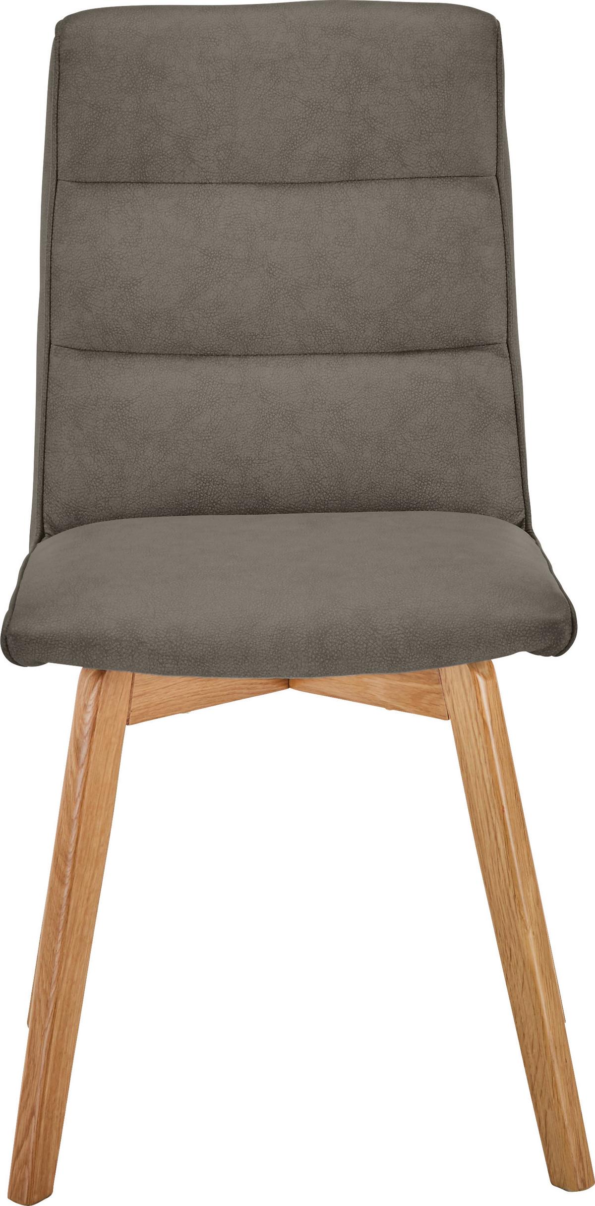 KRZESŁO ELLIE -TOP- - kolor dębowy/brązowy, Modern, drewno/tkanina (44/87/55,5cm) - Zandiara