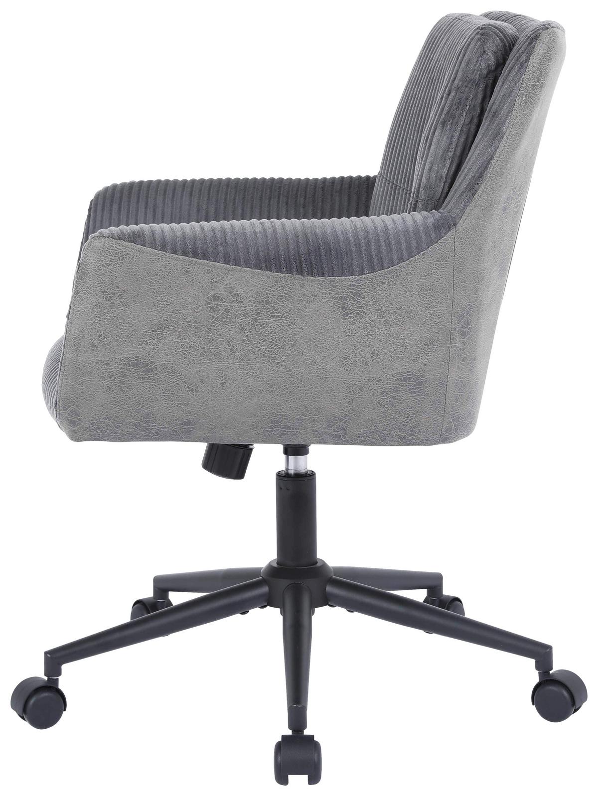 Uredska Stolica Nicole - siva/crna, Moderno, drvo/metal (57/83-91/62cm) - Mömax