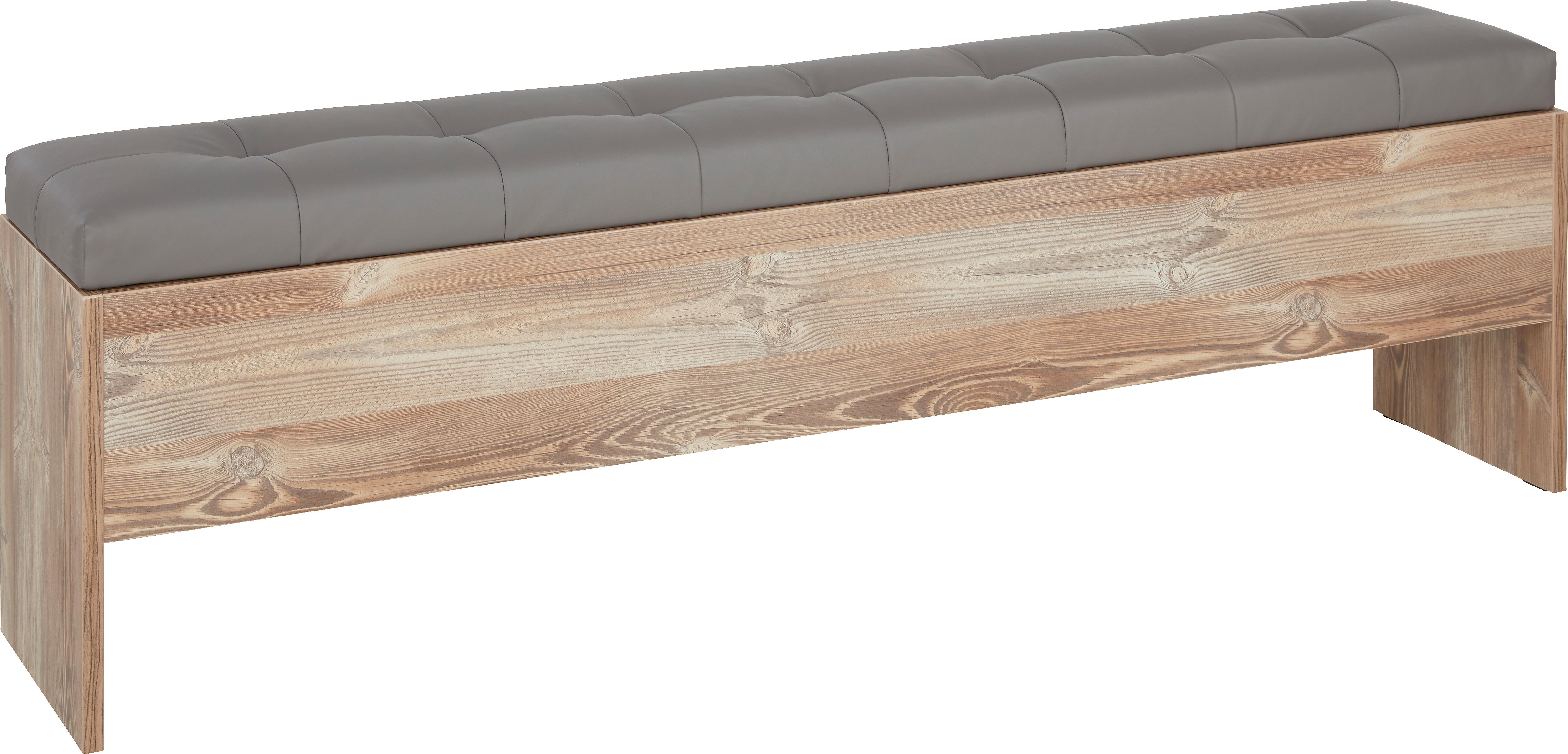 Banca  dormitor Chanton - culoare lemn pin/gri închis, Lifestyle, plastic/metal (185/56/36,8cm) - Mömax