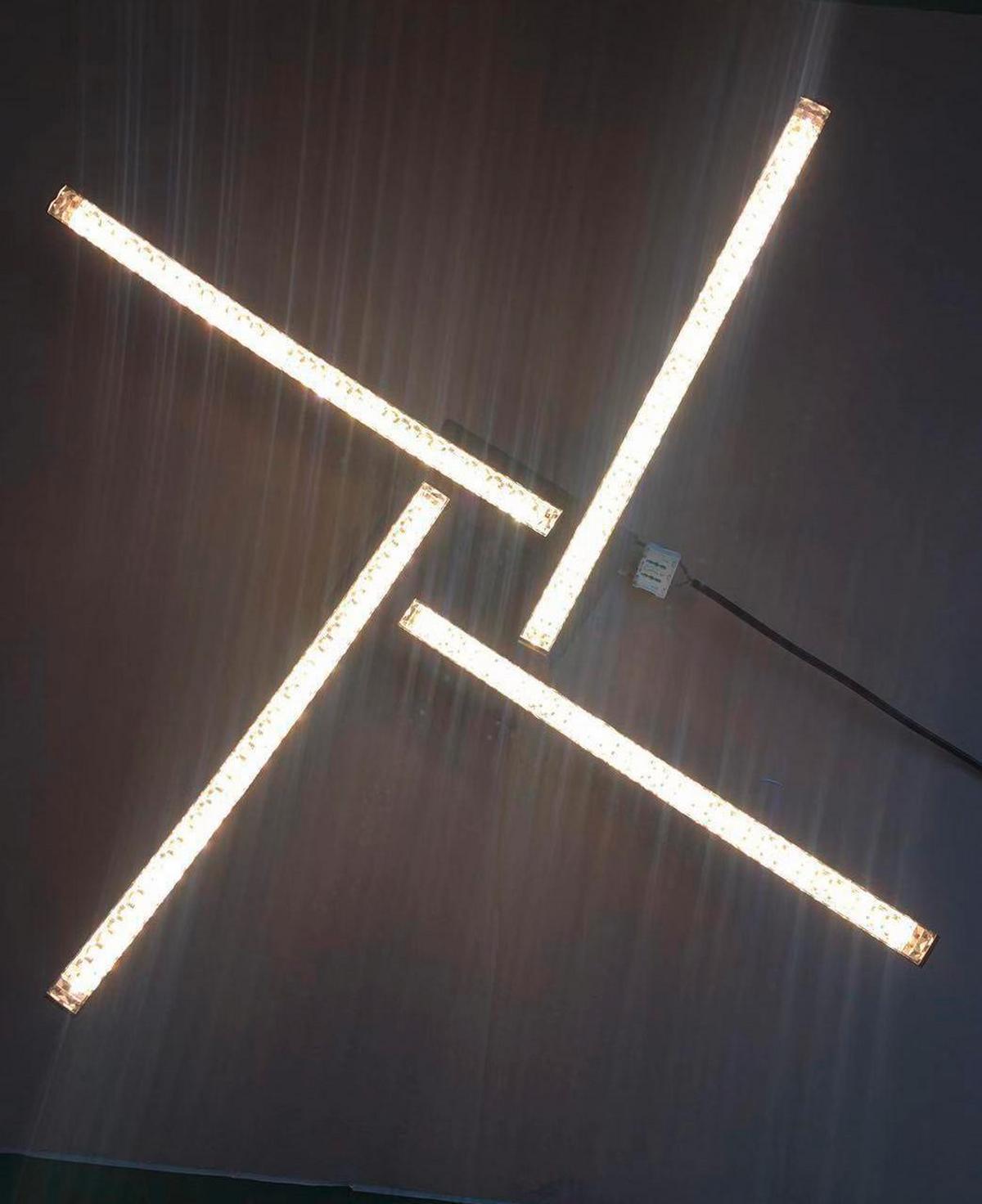 LAMPA SUFITOWA LED ALOIS *SBX* - przejrzysty/czarny, Basics, tworzywo sztuczne/metal (69/69/10,5cm) - Xora