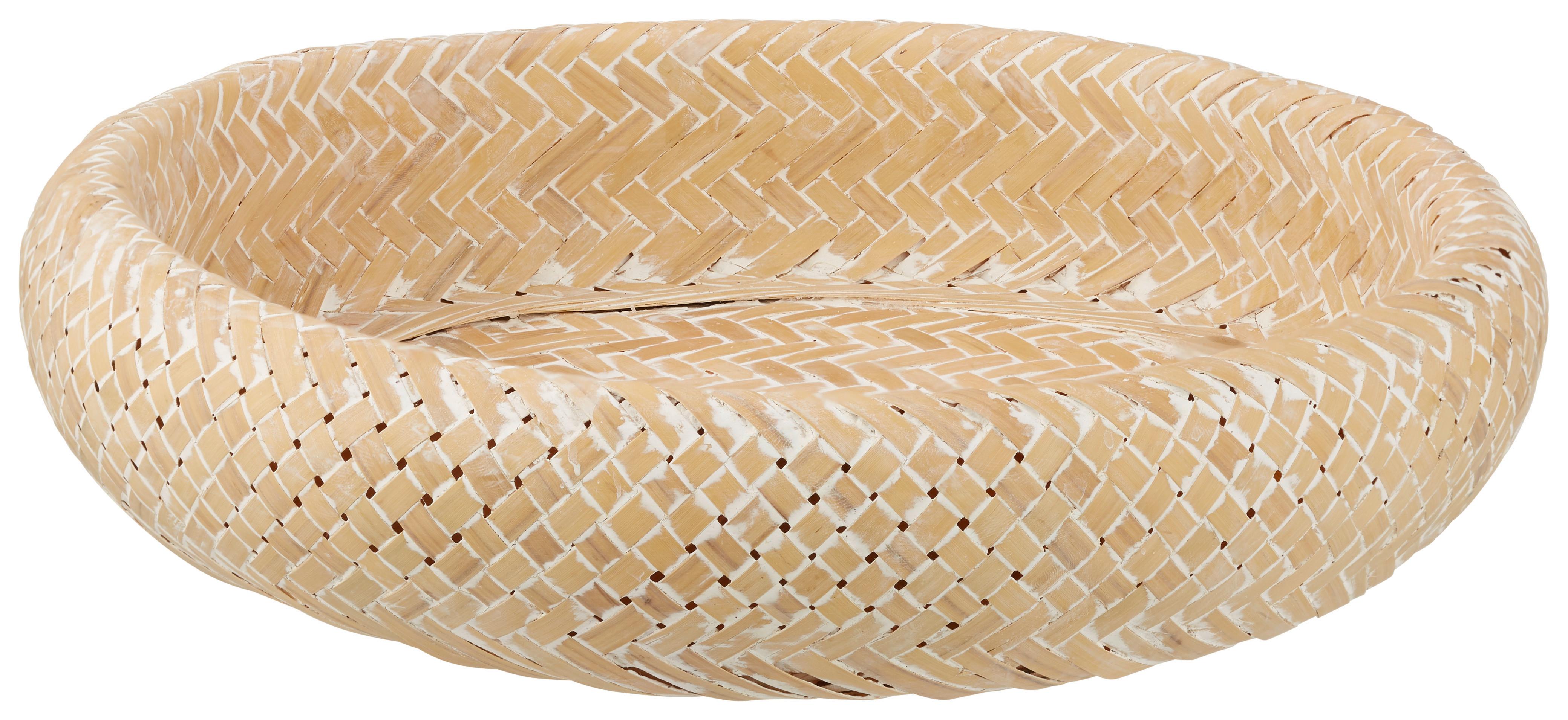 Okrasna Košara Finn - bela/naravne barve, naravni materiali (36/8cm) - Modern Living
