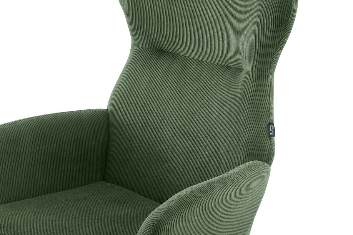 FOTEL BUJANY EMELY - zielony/czarny, Design, metal/drewno (65/97/94cm) - Ti'me