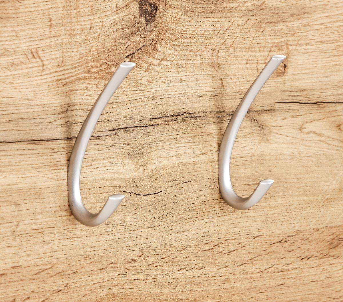 Panou cuier Moya - alb/culoare lemn stejar, Modern, plastic/material pe bază de lemn (70/99/2cm) - Modern Living