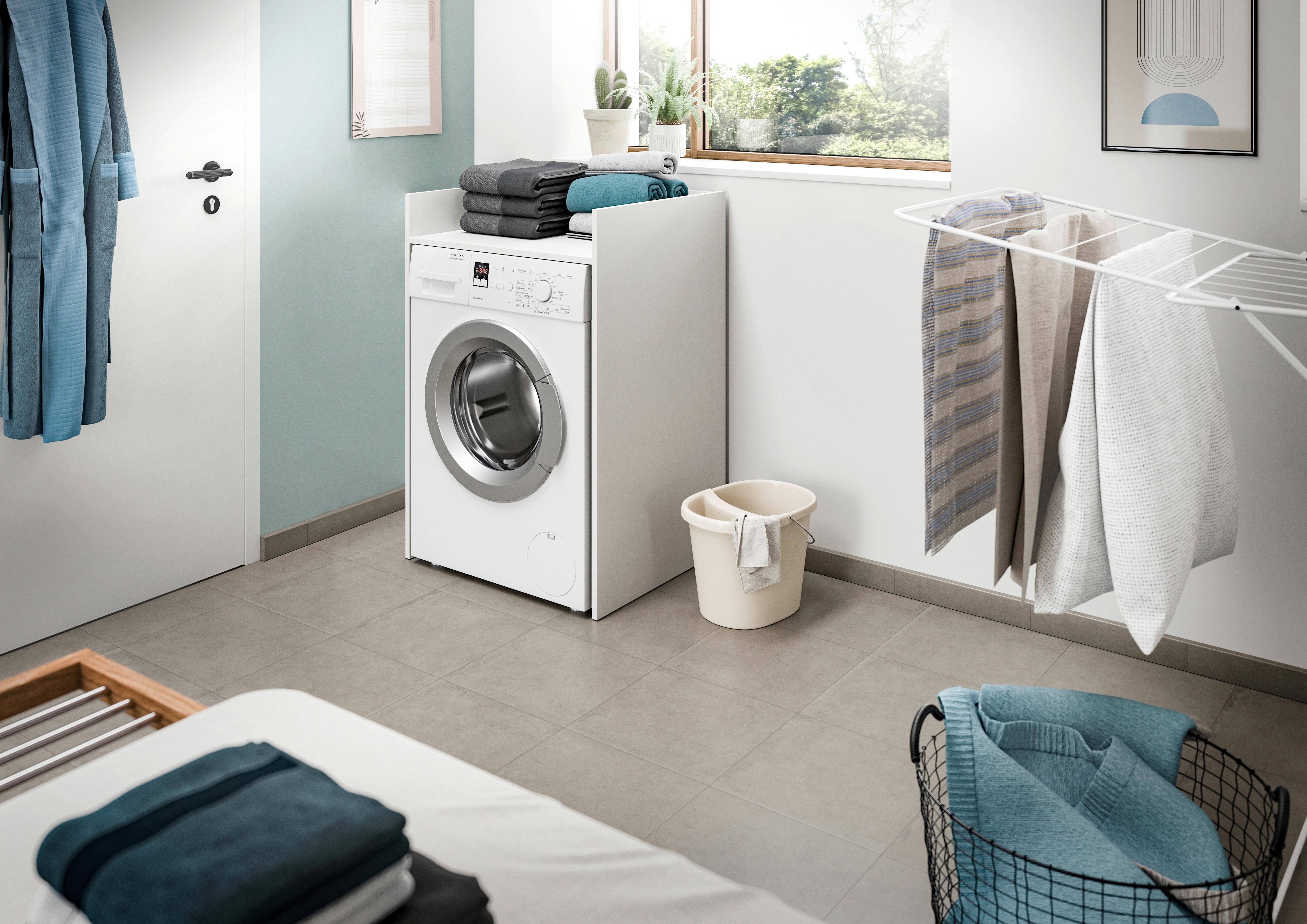 Omarica Za Pralni Stroj Free, Bela - bela, Moderno, leseni material (60/101/60cm) - MID.YOU