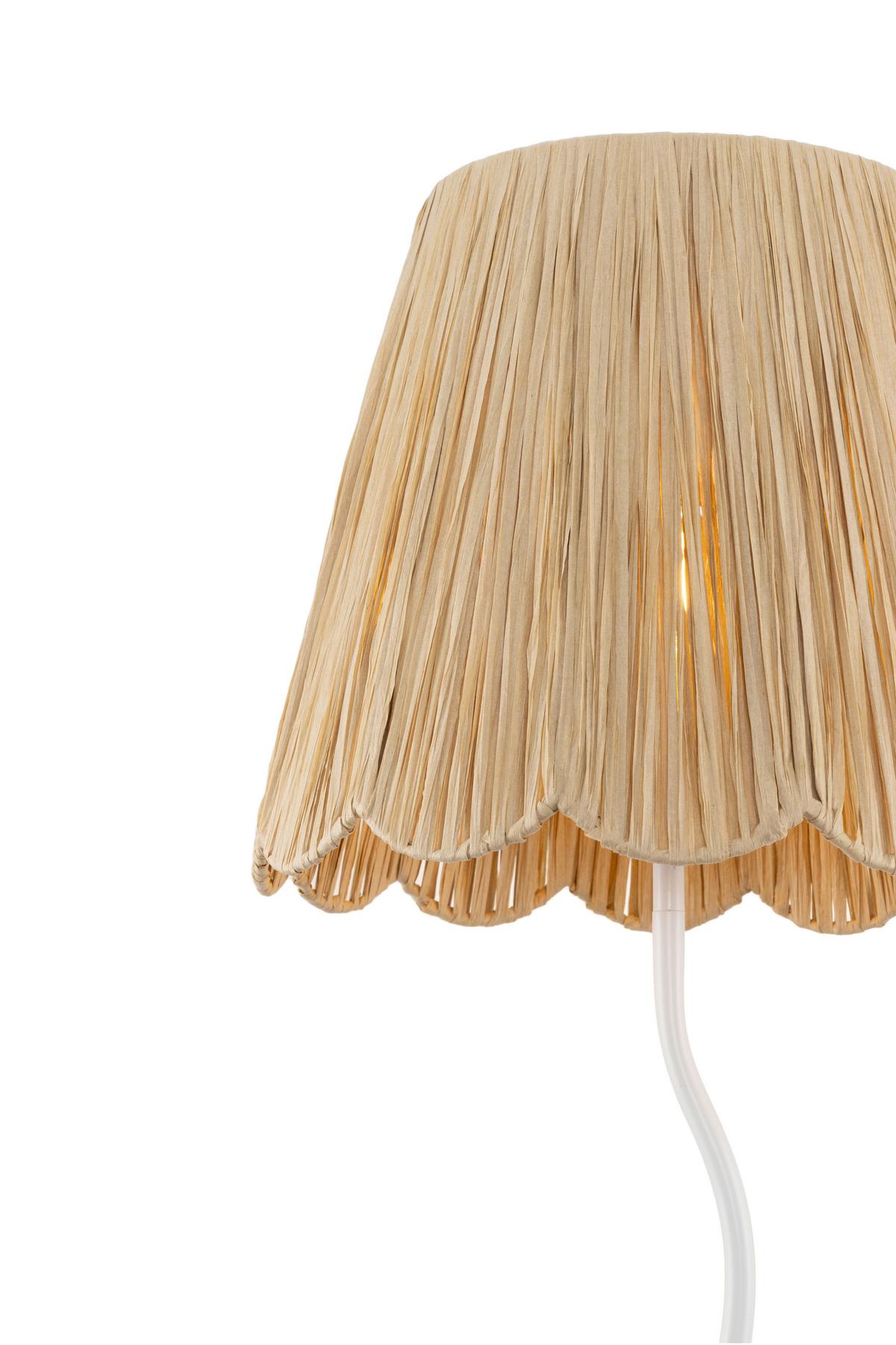 Stehleuchte Flock Naturfarben/Weiß max. 25 Watt - Naturfarben/Weiß, KONVENTIONELL, Papier/Metall (40/155cm)