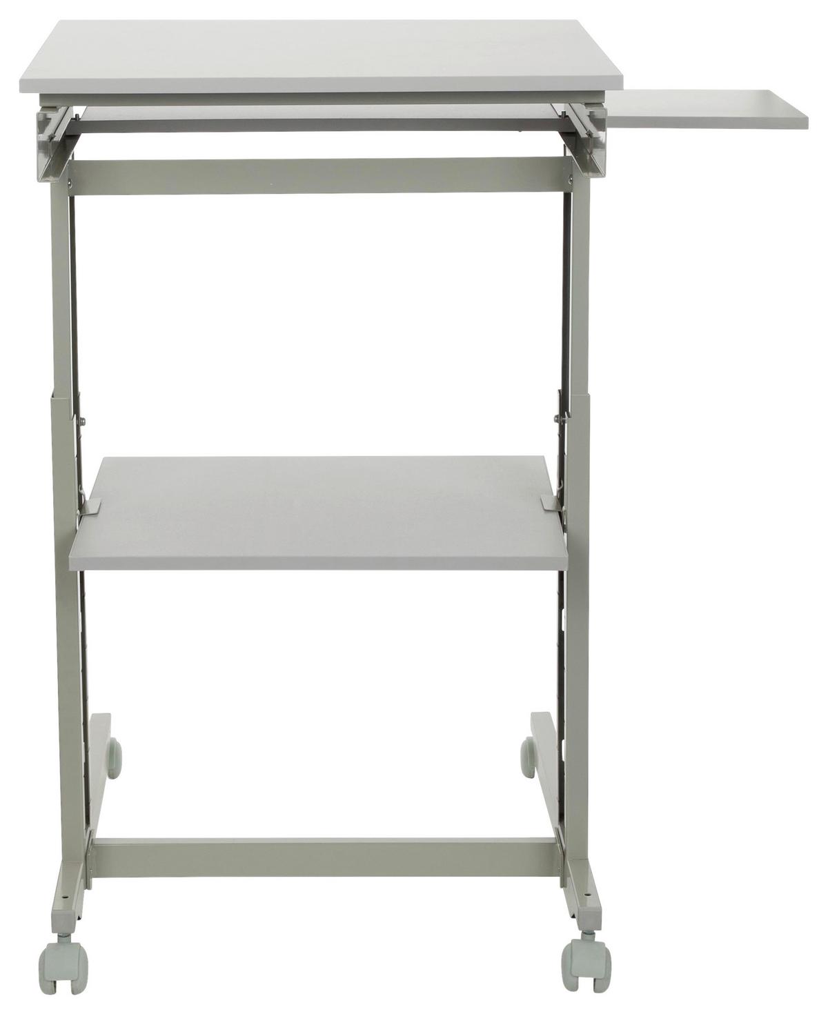 Pisalna Miza Workstation, Siva - siva, Basics, kovina/umetna masa (60/71,5-107,5/50cm) - MID.YOU