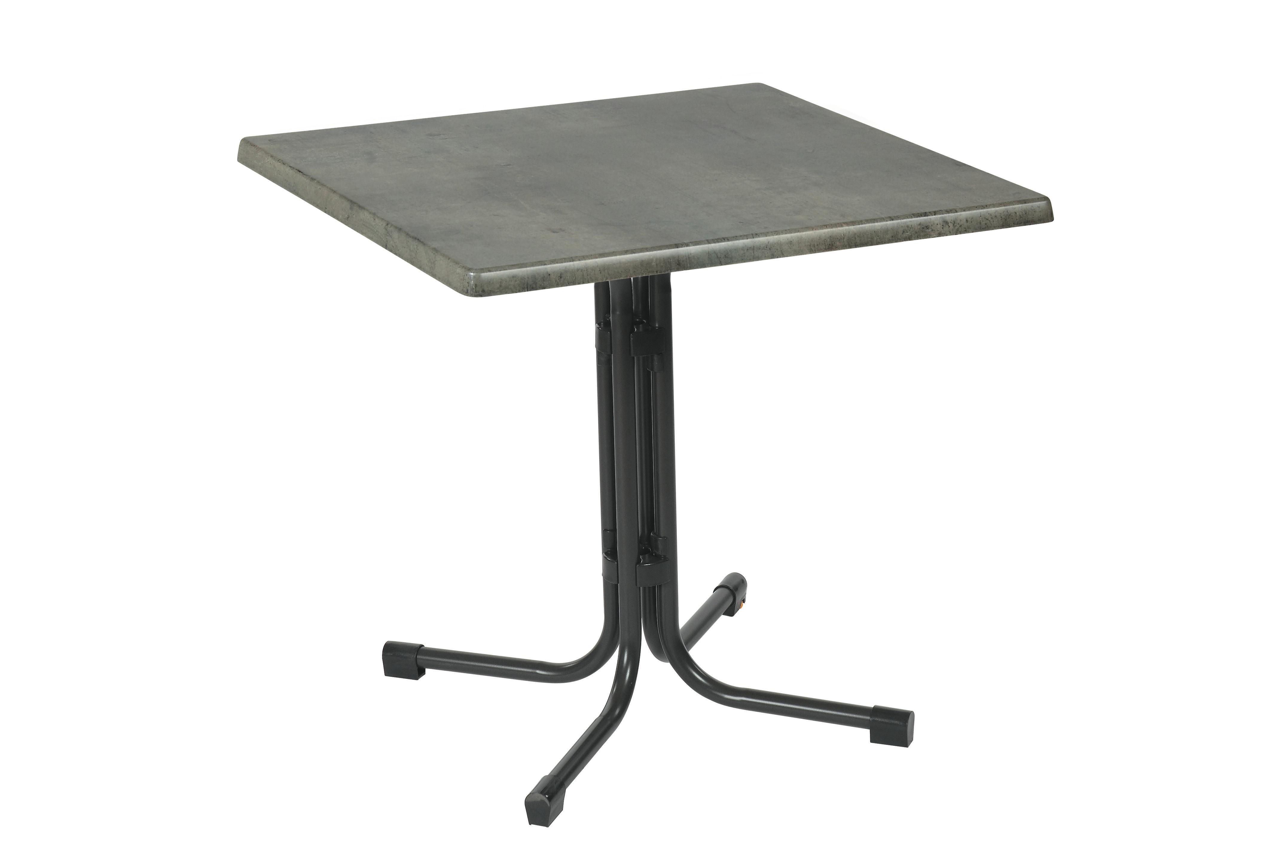 Gartentisch klappbar Acamp 56629 ACAMP PIAZZA TISCH 80X80 - Anthrazit/Grau, Basics, Holzwerkstoff/Metall (80/80/72cm) - Gardenson