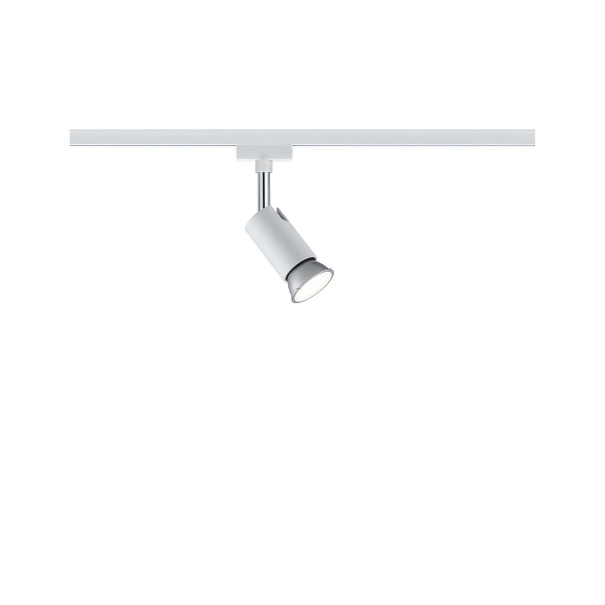 Schienensystem-Strahler Spot Pure I in Weiß max. 10 Watt - Weiß, Design, Metall (5,8/11/6,6cm) - Paulmann