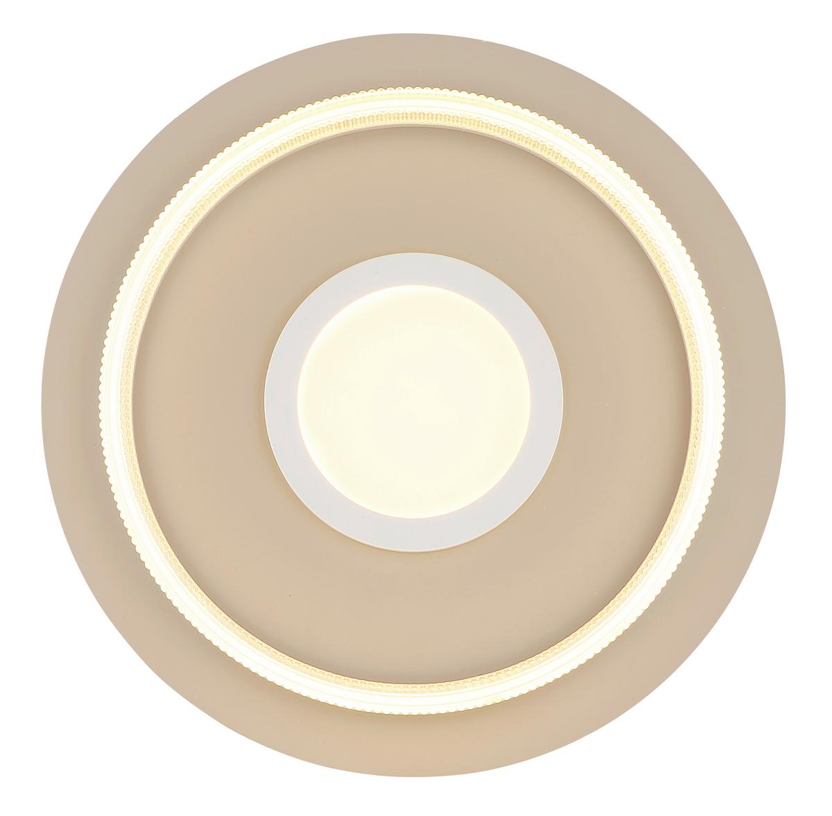Led-deckenleuchte 48046d1 Zara - Sandfarben/Weiss, Design, Kunststoff/Metall (40/8,5cm) - Globo