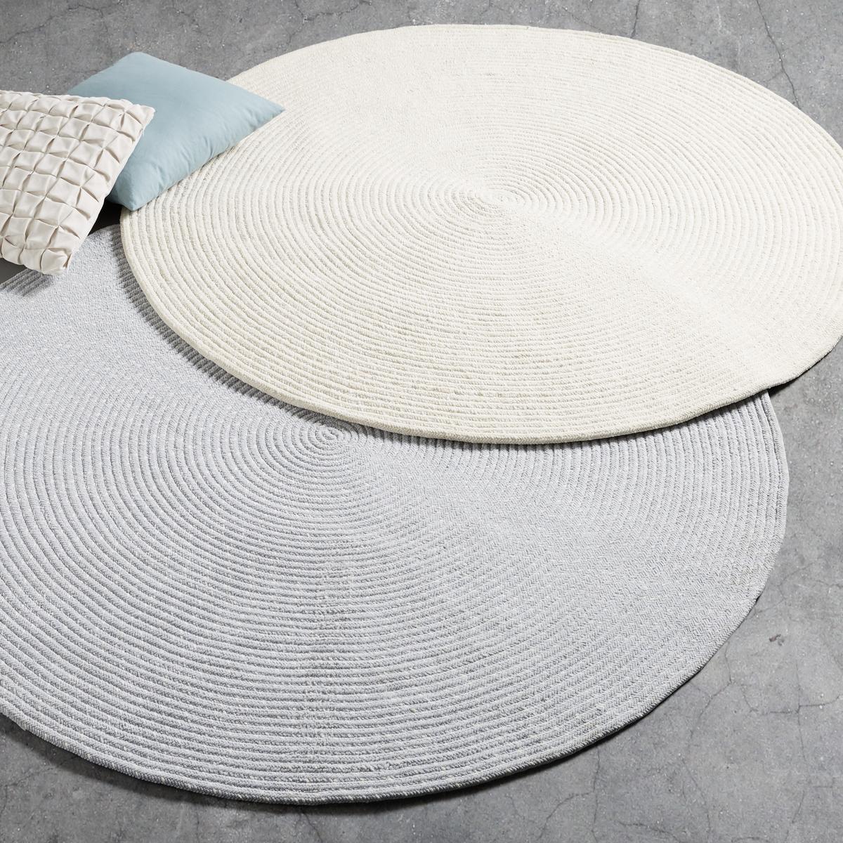 Handwebteppich Manila 1 in Naturfarben Ø ca. 100cm - Naturfarben, Basics, Textil (100cm) - Modern Living