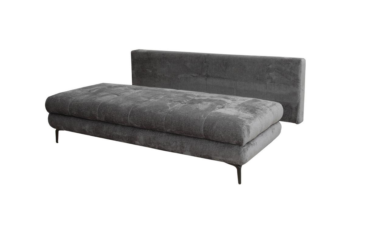 Trosjed Perla - boje grafita/crna, Konvencionalno, tekstil/metal (203/94/96cm) - Modern Living