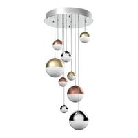 LAMPA WISZĄCA LED STAFFORD *DK* - kolor mosiężny/kolor chromowy, Basics, metal (50/150cm) - Dieter Knoll
