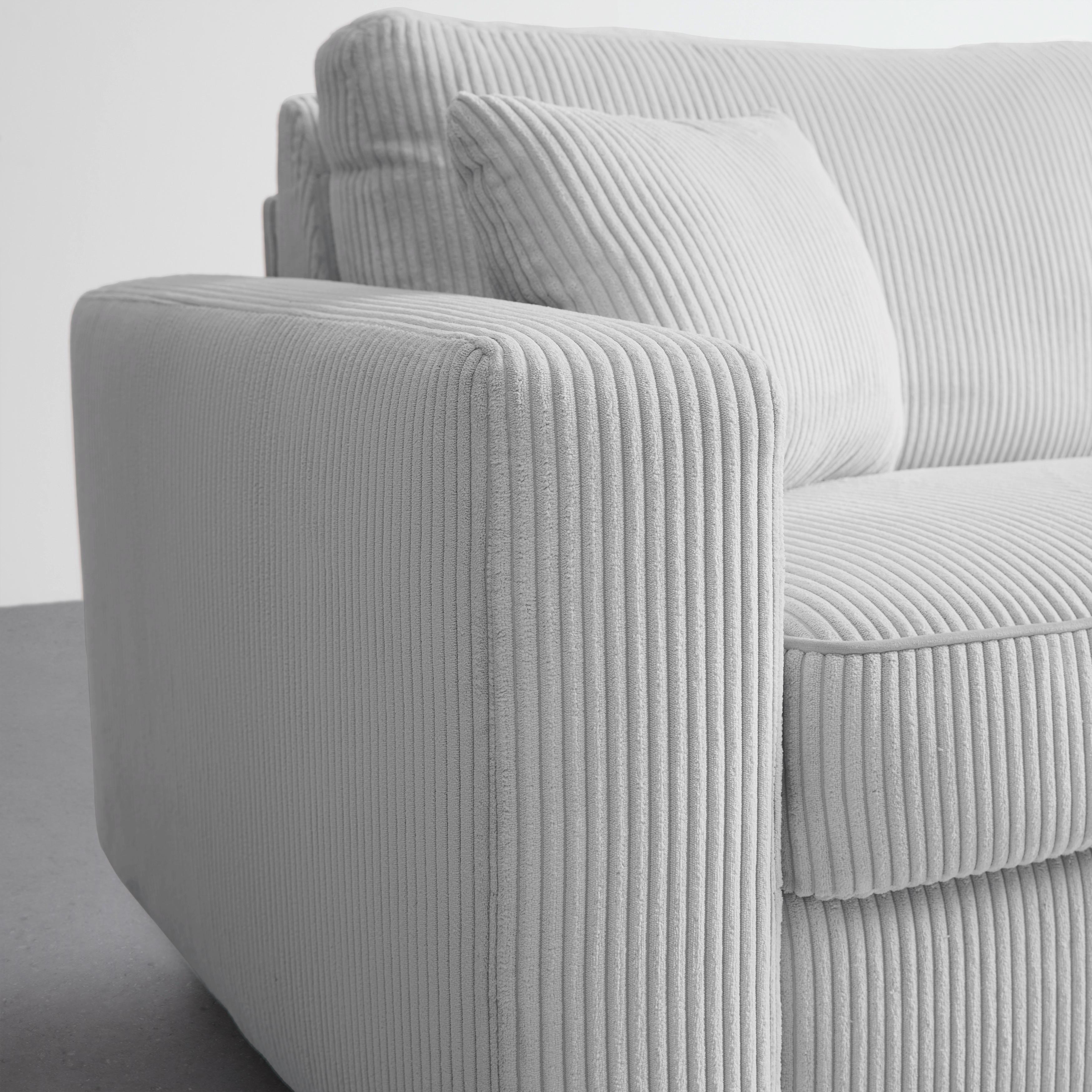 BÄDDSOFFA AGNETA -BASED- - ljusgrå/svart, Modern, trä/textil (200/83/97cm) - Based