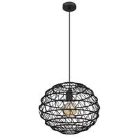 Viseča Svetilka 15689h1 Senni - črna, Natur, papir/kovina (39/120cm) - Globo