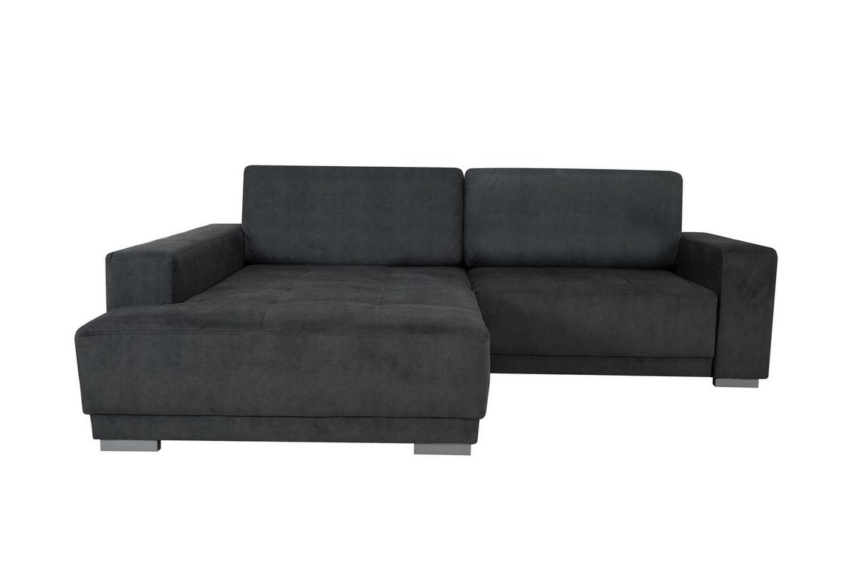 Sarokkanapé Rocky Mini - sötétszürke, Design, faalapú anyag/textil (195/89/259cm) - Mömax