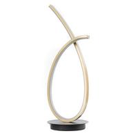 LED-Tischleuchte Sign Schwarz/Gold max. 12 Watt - Goldfarben/Schwarz, Design, Metall (14/14/43cm)