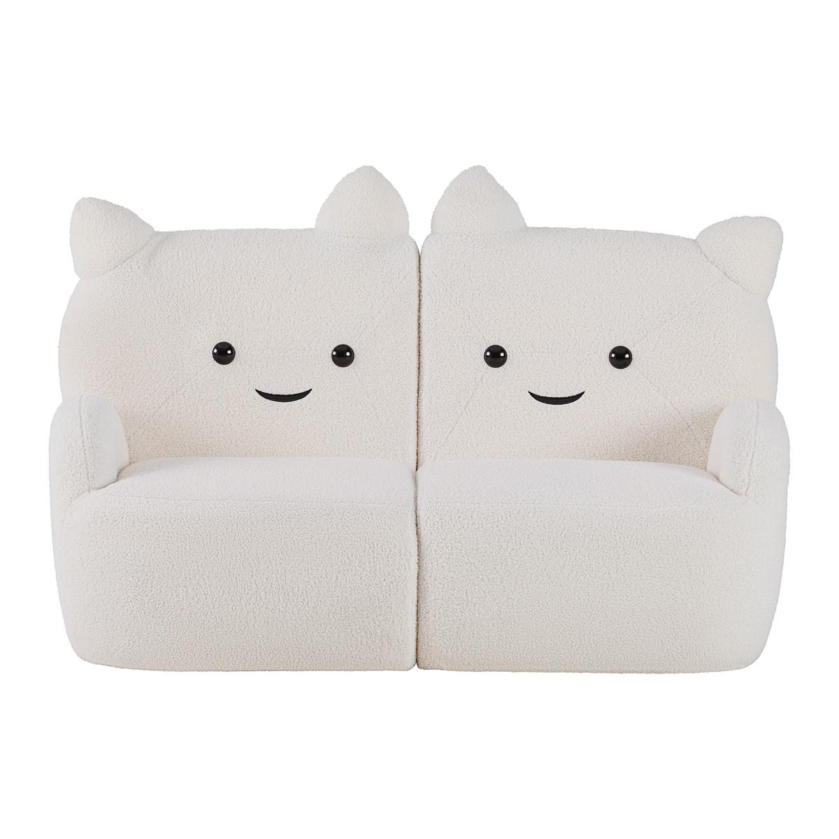 Sofa Kitti - bijela, Romantično / ladanjski, drvo/tekstil (121/78/58cm) - Premium Living