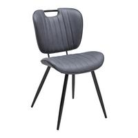 KRZESŁO HINA - czarny/szary, Modern, metal/drewno (46/84/57cm) - Bessagi Home