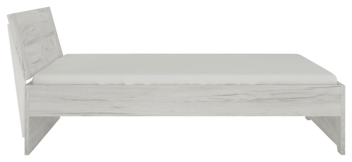 Krevet Angel - boje hrasta/crna, Moderno, drvni materijal/plastika (160/200cm)