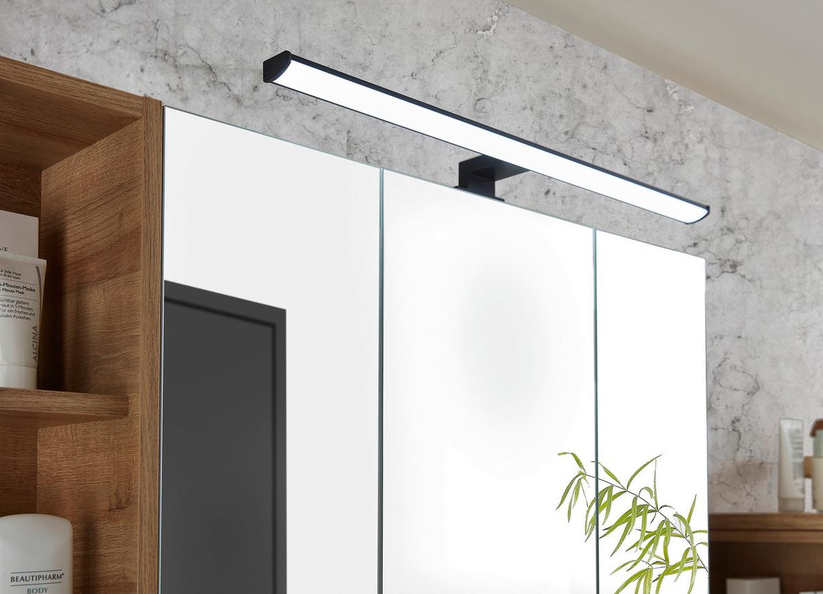 Badezimmer in Eiche/Schiefer - Schieferfarben/Weiss, Modern, Keramik/Holzwerkstoff (90cm) - Pelipal