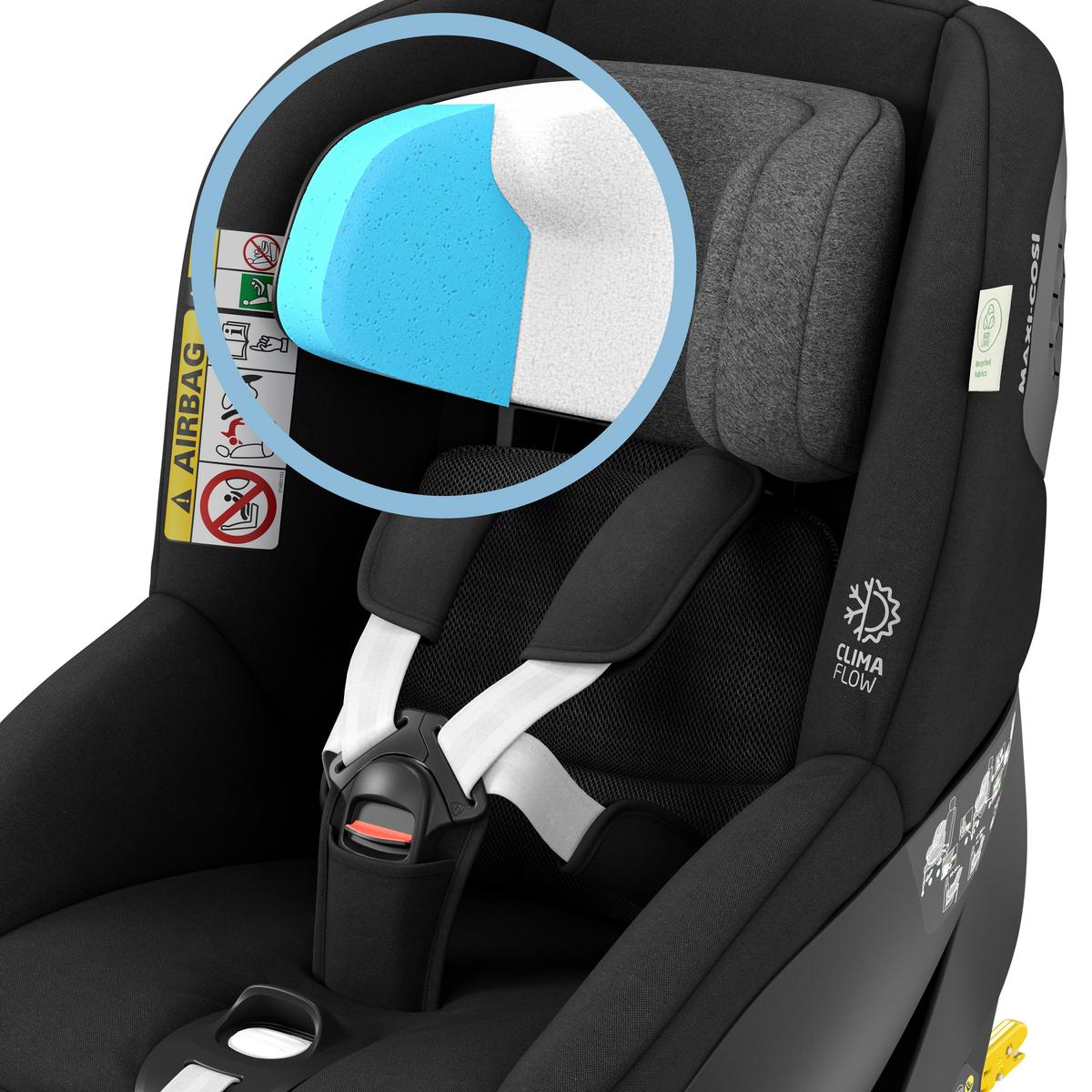 DZIECIĘCY FOTELIK SAMOCHODOWY 8515671110 MICA PRO ECO - czarny, Basics, tworzywo sztuczne/metal (44,2/64,8/68,3cm) - Maxi-Cosi