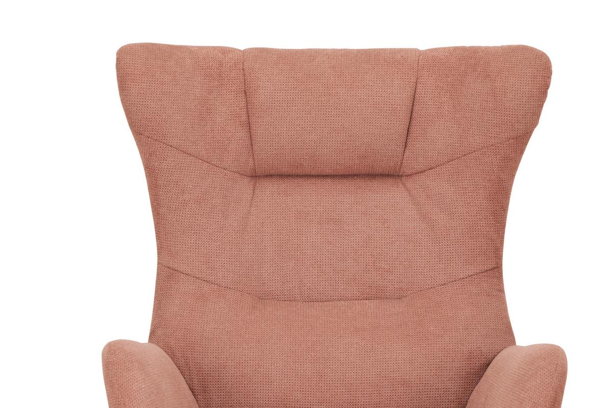 ZESTAW FOTELI RELAKSACYJNYCH LAURA - czarny/brudny róż, Design, metal/tkanina (84/73/100cm) - Livetastic