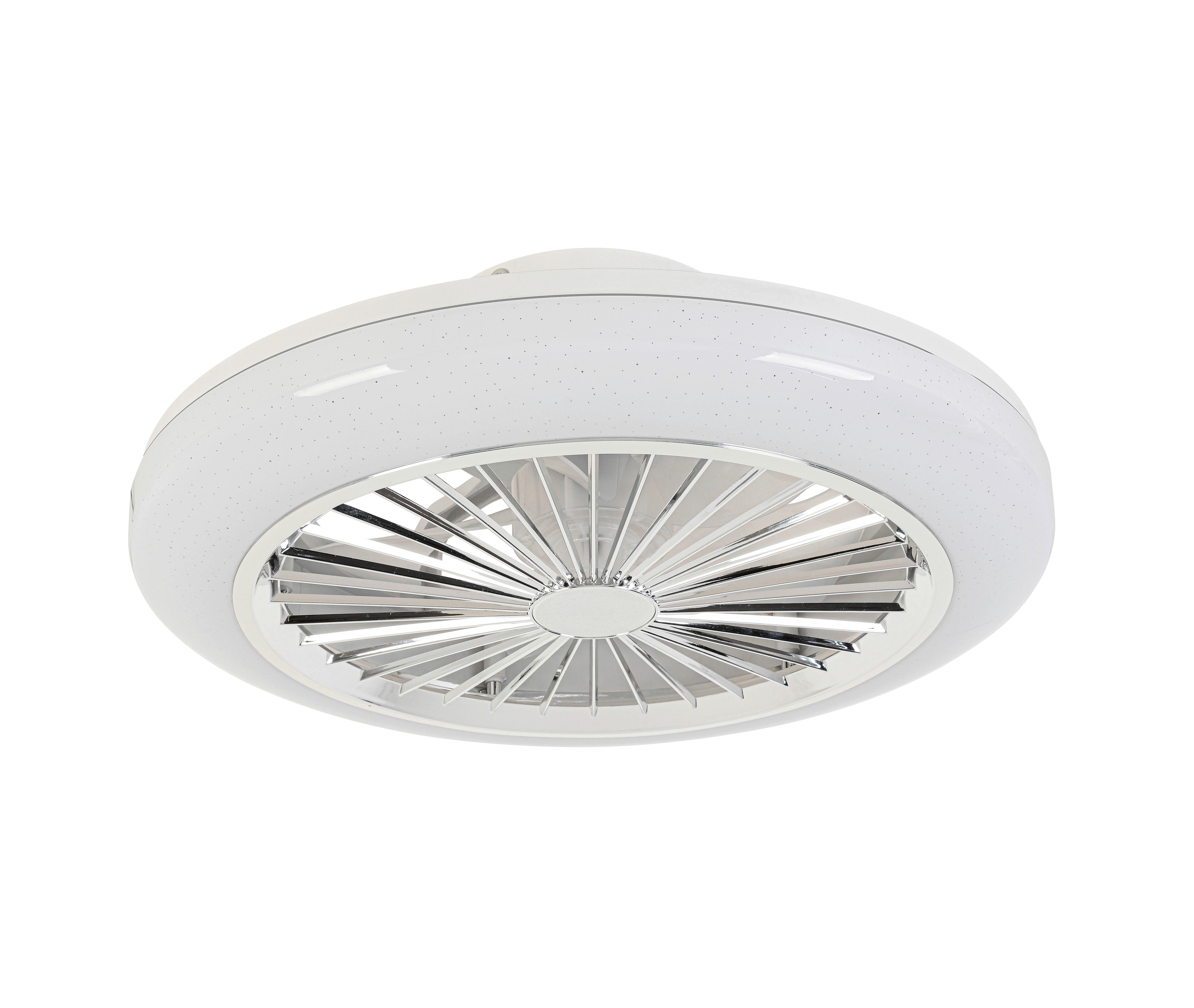 TAKFLÄKT TUIO - vit/kromfärg, Modern, plast (45/45/16cm) - Mömax
