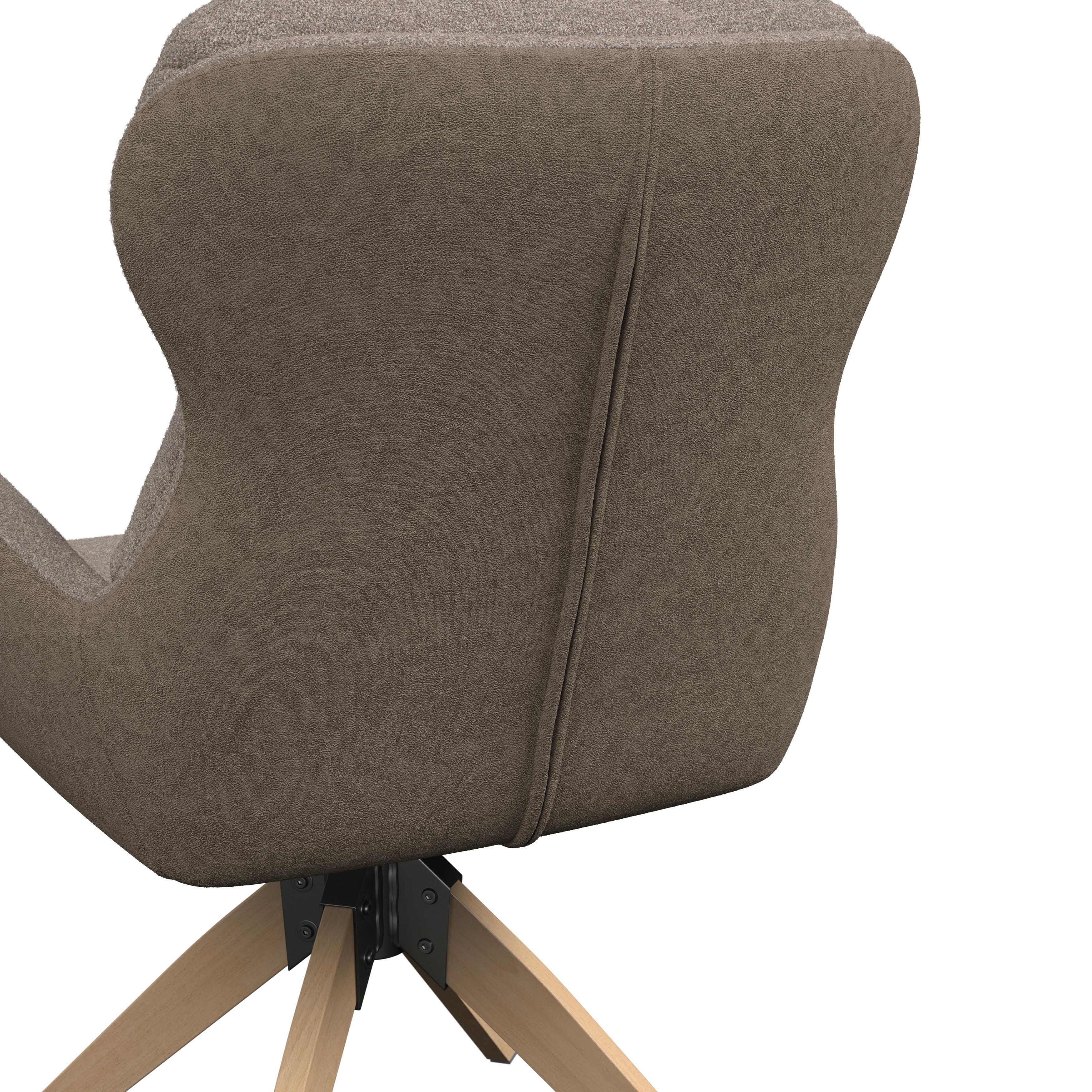 STOL MED ARMSTÖD NEELIA - brun/naturfärgad, Modern, metall/trä (59,5/93/69cm) - Bessagi Home