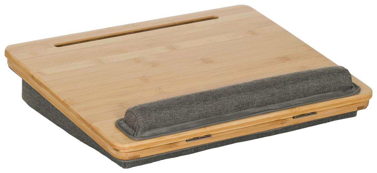 Podloga Za Prenosnik Comfilap Iii, Siva, Bambus - siva/rjava, Basics, tekstil/naravni materiali (42/9/34cm) - MID.YOU
