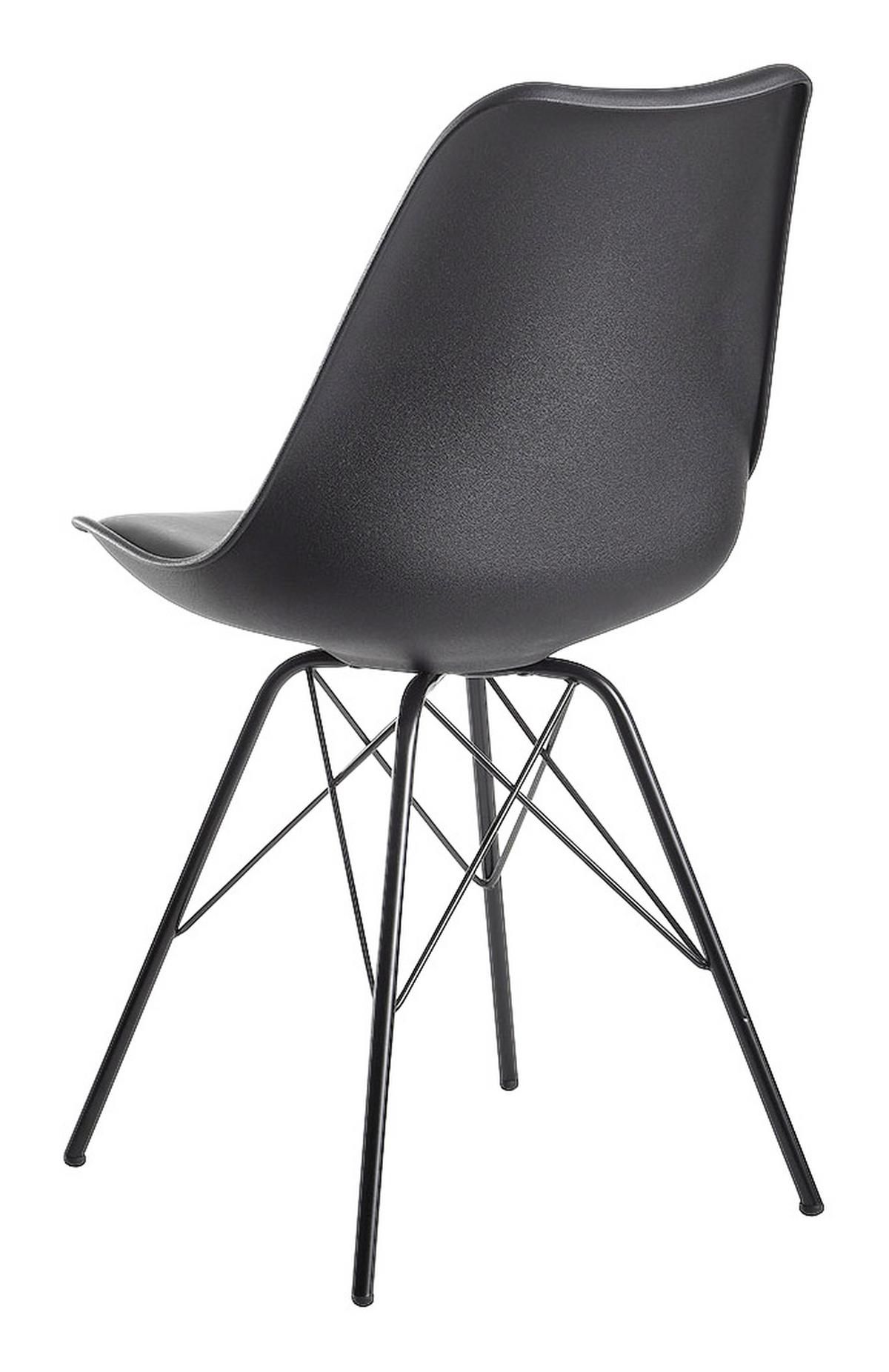 Set Stolov Esszimmerstuhl - črna, Moderno, kovina/tekstil (48/86/58cm) - MID.YOU