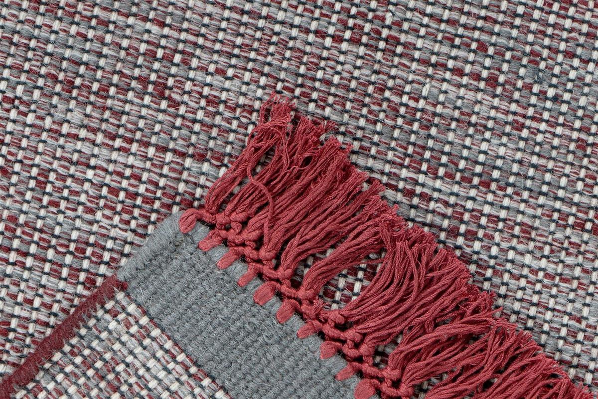 Flachwebeteppich Nomad 8064 Grau / Rot 170x240 - Rot/Grau, Basics, Textil (170/240cm) - Kayoom