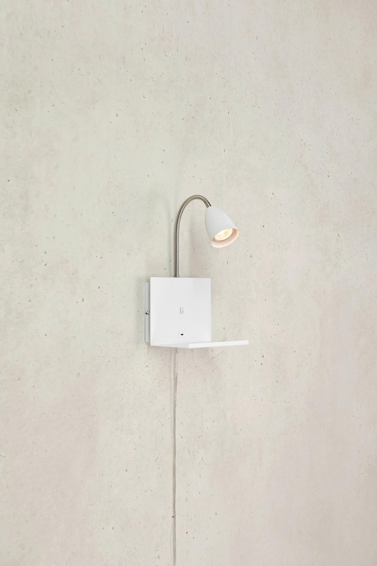 Wandleuchte Cuarto Weiß max. 7 Wattt - Weiß, Basics, Metall (15/20/30cm) - Markslöjd