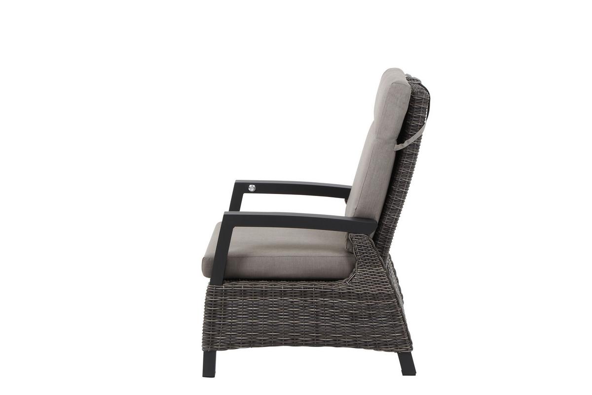 Loungegarnitur Corido Grau - Grau, Basics, Keramik/Kunststoff (72/206/103cm) - Siena Garden