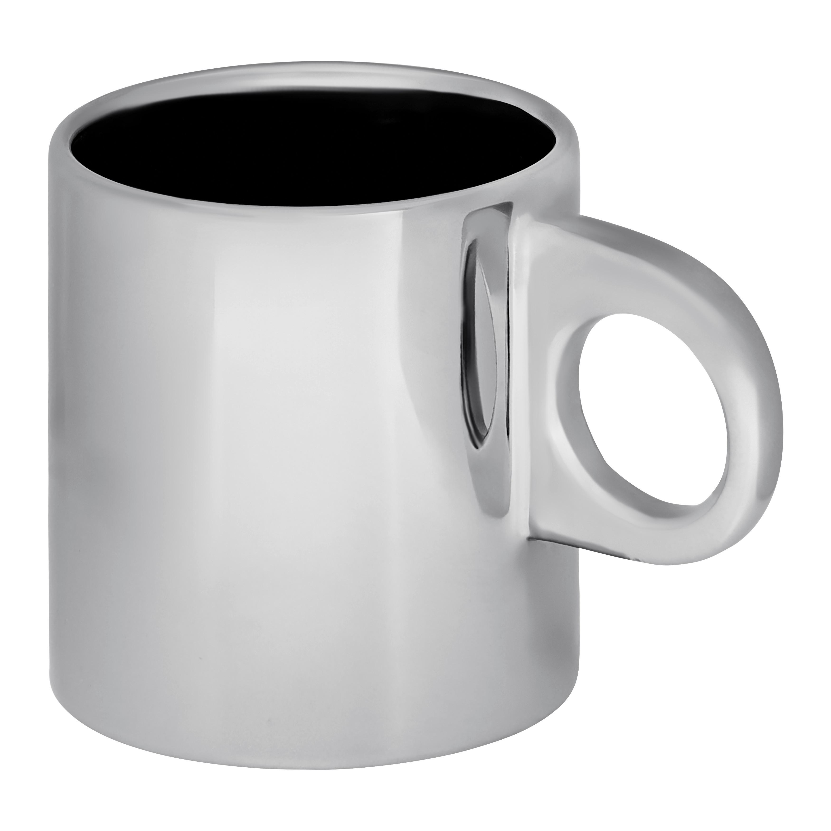 Kaffeebecher Shiny Silver Silberfarben ca. 400ml - Silberfarben, MODERN, Keramik (14/9/10cm) - Mömax