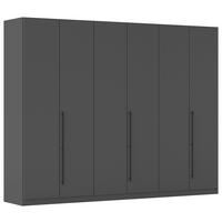 Kleiderschrank Safari Grau - Grau, KONVENTIONELL, Holzwerkstoff/Metall (271/210/54cm) - Based