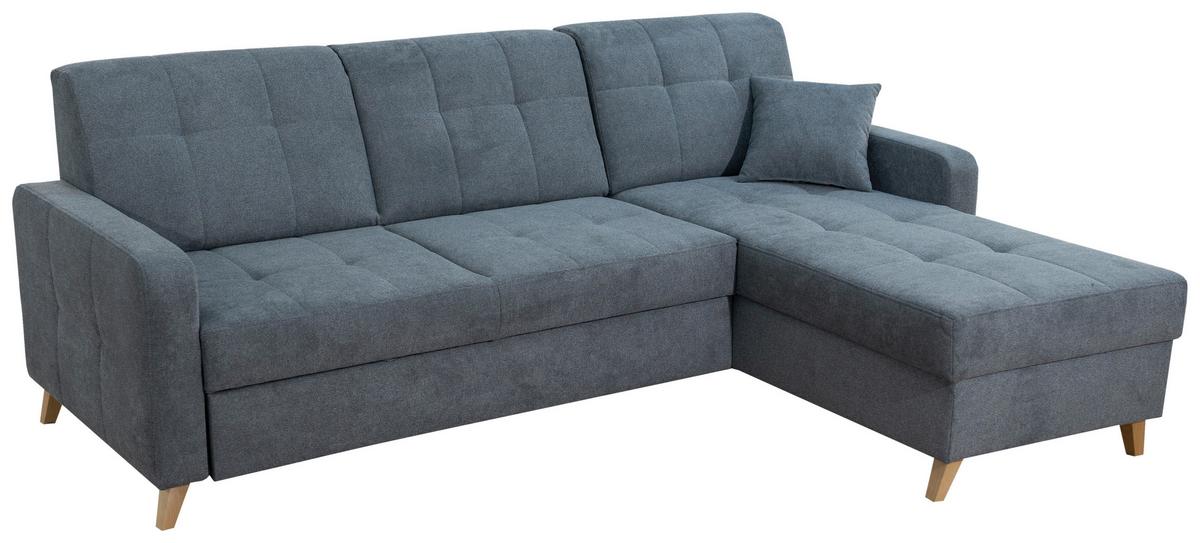 Kutna Garnitura Lars - prirodne boje/boje petroleja, Design, tekstil/drvo (223/161cm) - Based