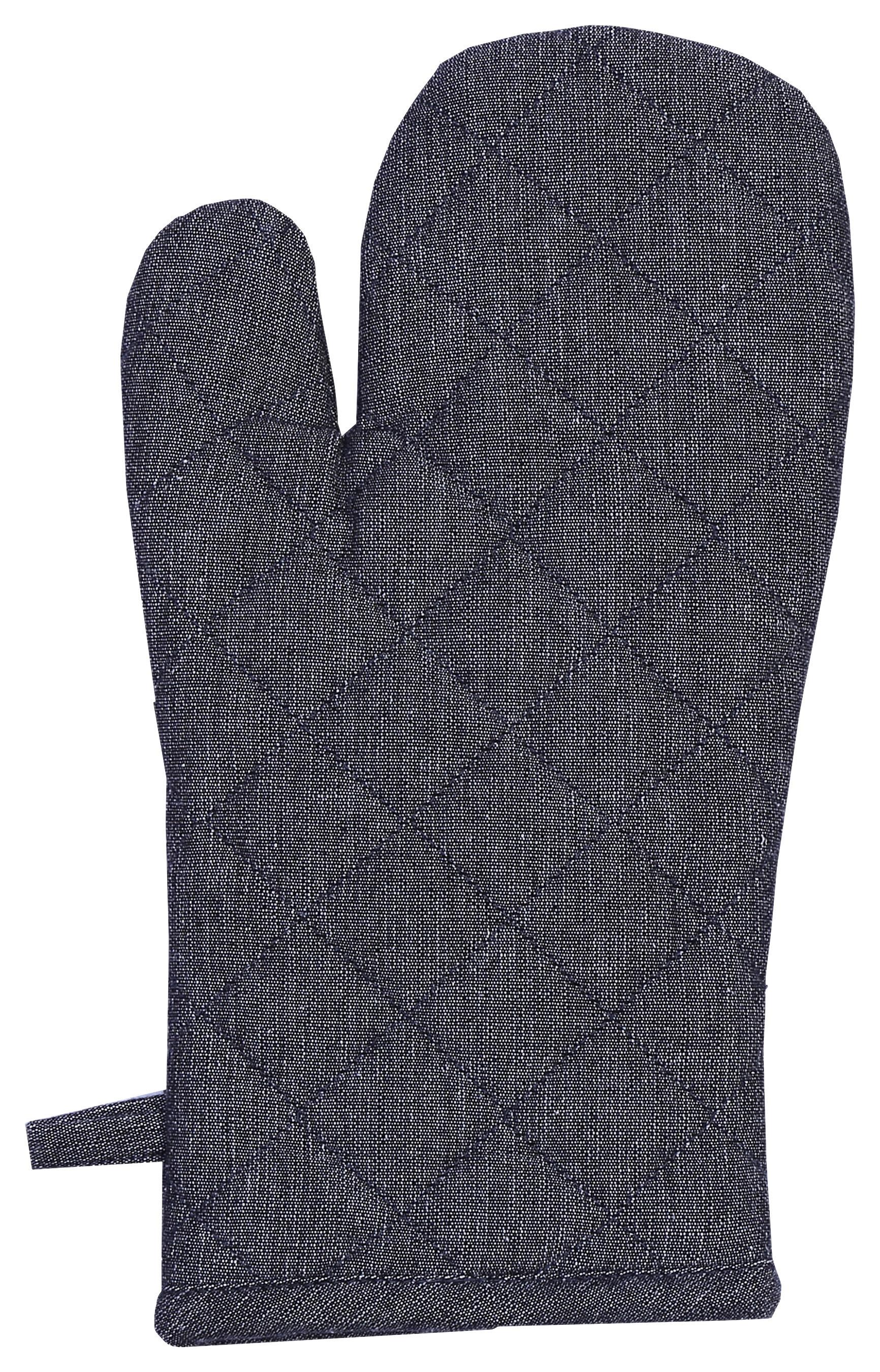 Ofenhandschuh Henry Schwarz - Schwarz, MODERN, Textil (18/32cm) - Modern Living