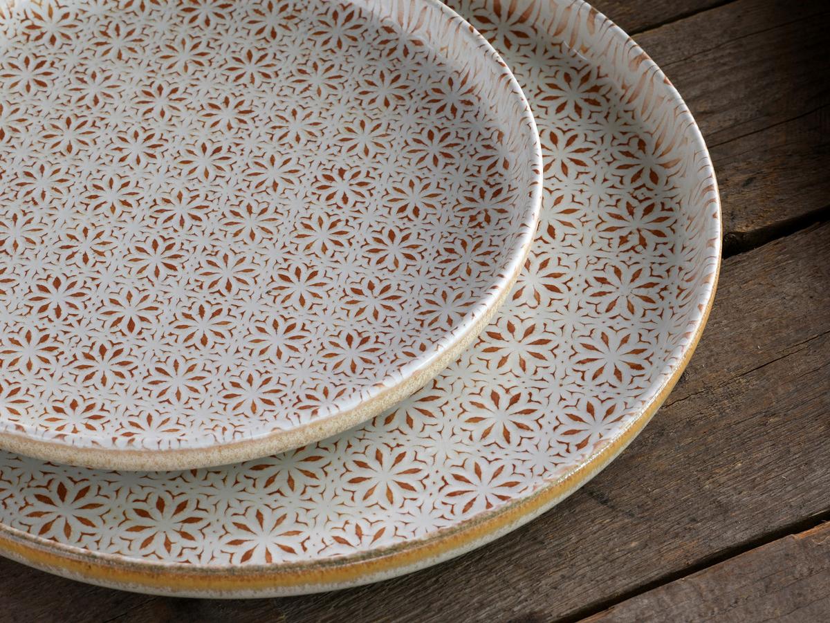 Jedilni Servis Emiliana Peach, 12-Delni - roza/krem barve, Basics, keramika - Creatable