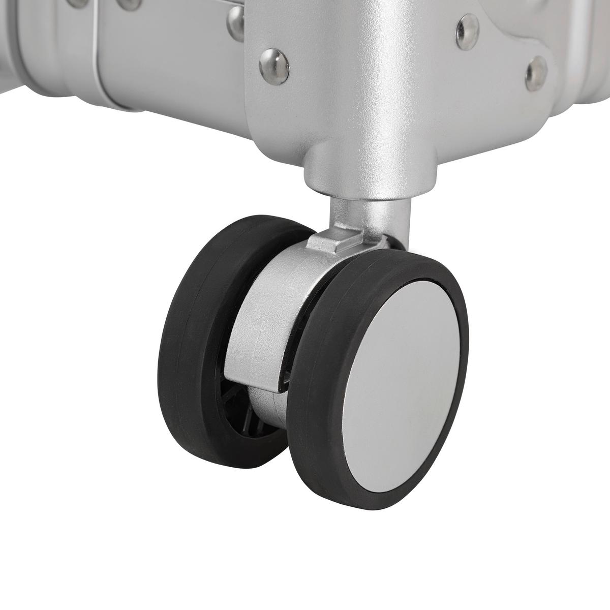 Reisekoffer Dubai Silberfarben - Silberfarben, KONVENTIONELL, Metall (56/36/22cm) - Mömax